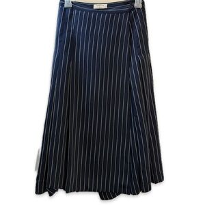 Babaton Vintage Elegant Navy Striped Skirt Size 2